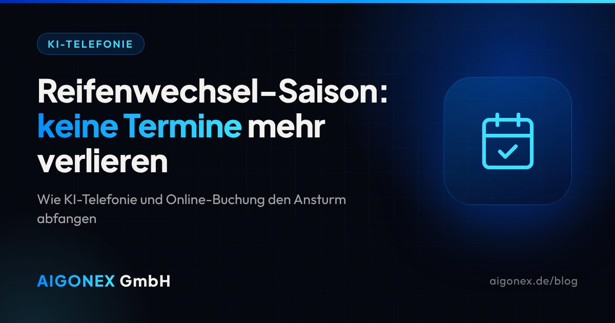 Reifenwechsel-Saison: 5 Gründe, warum Reifenhändler und Autohäuser Termine verlieren und wie KI das löst