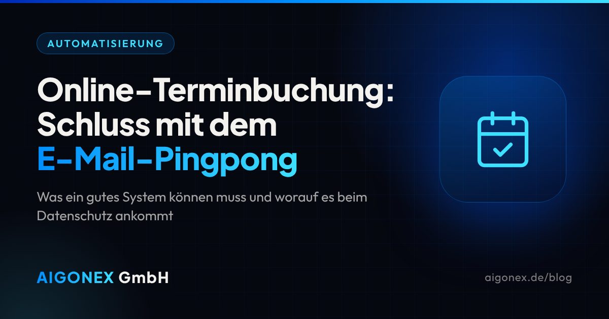Online-Terminbuchung für Dienstleister: Schluss mit dem E-Mail-Pingpong